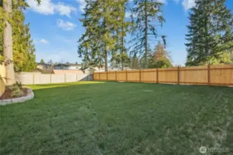 Huge backyard. This is unit A backyard, unit B backyard is almost identical