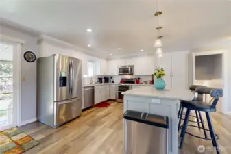 Kitchen with Stainless Appliances.