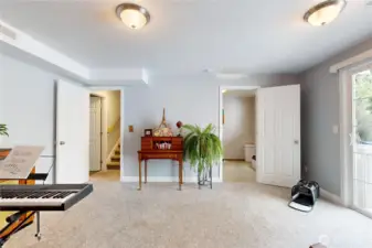 Family  Room with access to Laundry Room