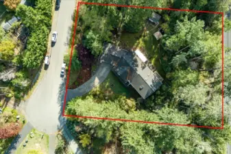 Aerial view of the property