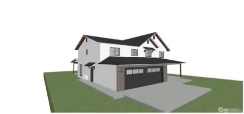 Rendering of home in permit process. Build this or your vision!