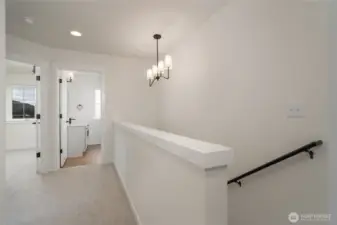Upstairs hallway - Pics are of a different 2389 Kyler plan home. Features and colors may differ.