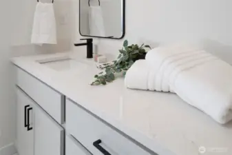 Primary Bathroom - Pics are of a different 2389 Kyler plan home. Features and colors may differ.