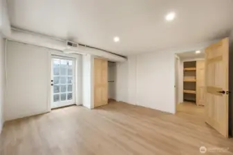 Bedroom 3 has door leading out to fully fenced back yard.