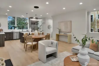 Light filled living area with abundant floor space