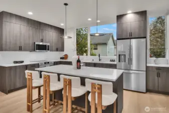 Large windows towards rear