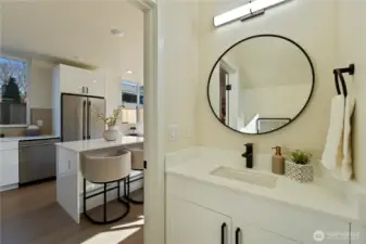 Half bath on the main level