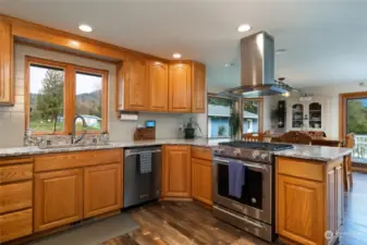 Kitchen with new Corian Counters