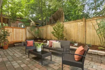 Private, fully-fenced backyard.