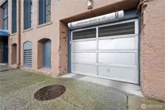 Secure garage attached to building!