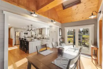 Dining room adjacent to kitchen.