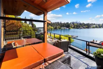 Deck access from the primary with hot tub!