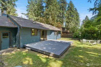 Rear yard deck