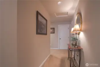 Hallway to 3 other bedrooms