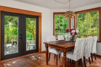 This is truly a magical space with such easy access to the deck and sylvan garden.