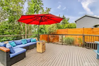 Massive deck on this super large lot