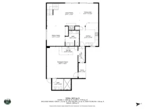Approx. floorplan for main house.