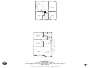 Top floorplan is for Main house, 2nd floor. Lower plan is for suite.