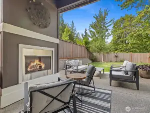 Covered Patio w/ Gas Fireplace