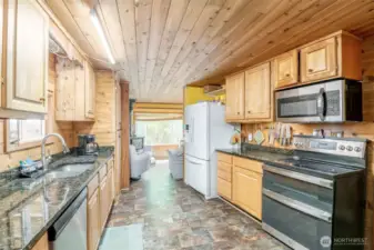 Kitchen View To Living Room