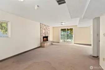 Family Room with outside patio access