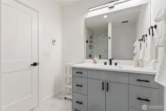 3/4 bath in primary bedroom