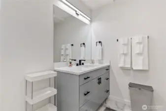 3/4 primary bath in bedroom