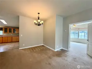 Dining Area w/Double Door Entry to Bonus/Office area