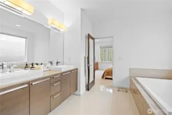 Dual sinks in the primary bath