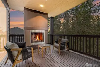 Unbeatable patio living with outdoor gas fireplace and full cover!