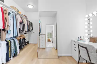 SO much space in the closet! The far open door in the back leads to the laundry