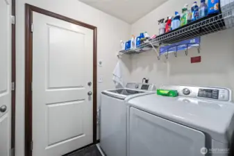 Laudry/Mud Room and door to garage