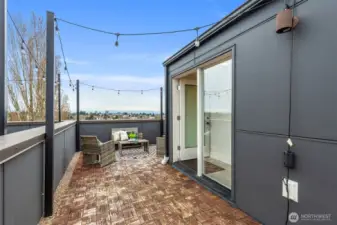 Roof deck has great privacy and excellent views.
