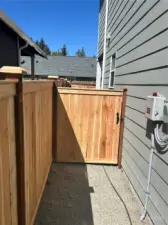 Fully fenced back yard