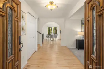 Double entry doors