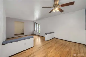 Dining Space & Living Room
