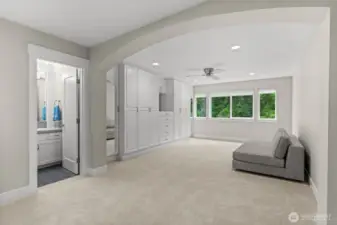 Two large upper level flex rooms can be utilized to fit your lifestyle. Open and spacious, this room offers plenty of flexibility.