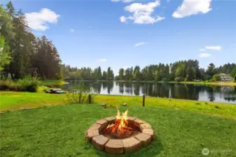 Fire pit - grass edited hydro seeing will be done