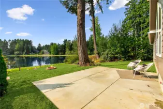 Patio looking towards the lake grass edited in.