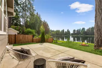 Patio looking towards the lake grass edited in.