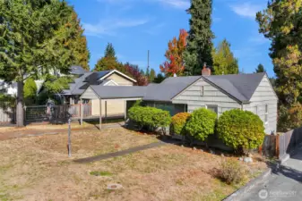 Front view of home from SW corner of property.