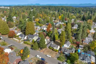 Aerial view of area.