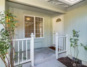 Charming covered front porch