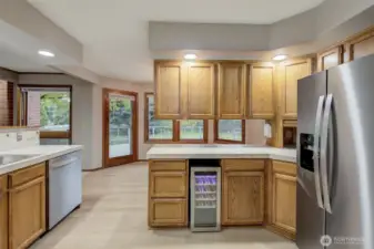 Updates in kitchen include ss dishwasher, ss refrigerator, and ss wine fridge!