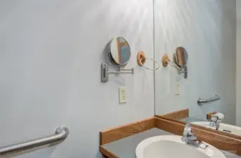 Main floor powder room is convenient to everything!