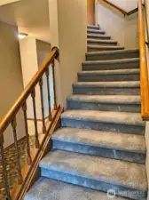 Staircase is extra wide with low risers, providing a gentle trip up and down stairs.