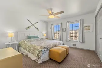 Spacious primary bedroom