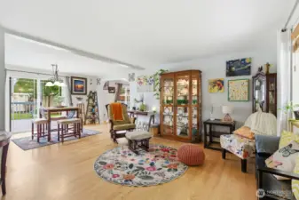 Enter into the living room.