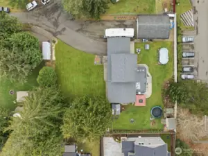 Aerial view over the top of the property
