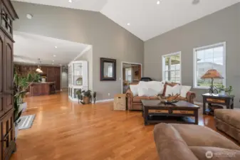 Views back towards kitchen from great room
